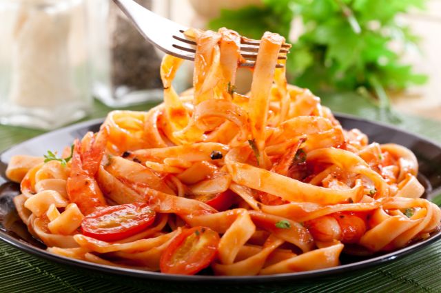 Spaghetti überbacken